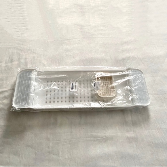 Expendable Bath Tub Caddy Tray Dish Holder Set Shelf Organizer - Picture 3 of 8